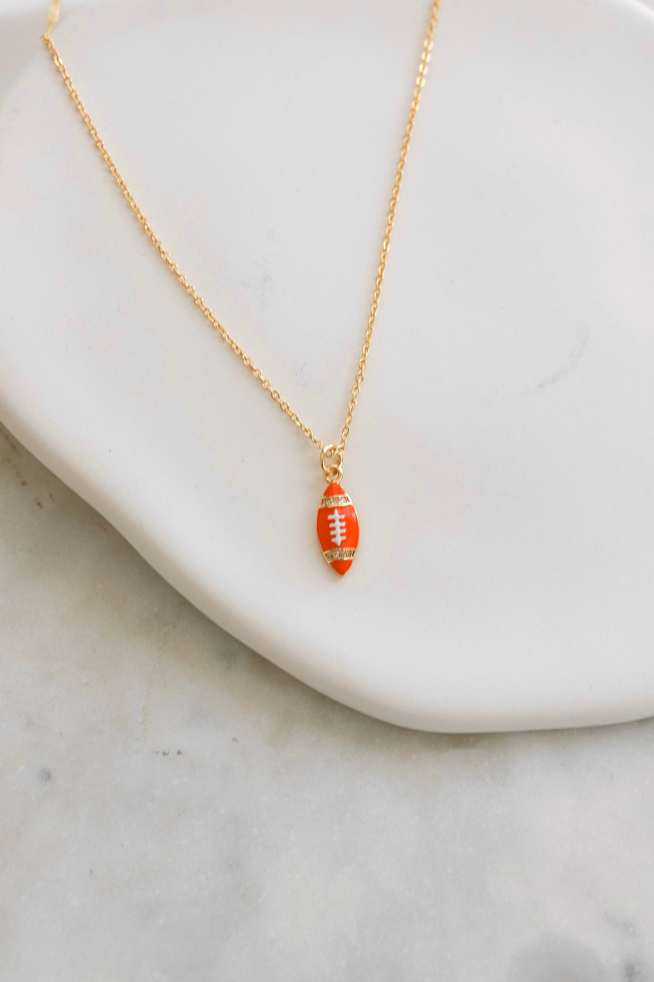 Red Kingdom Football Necklace