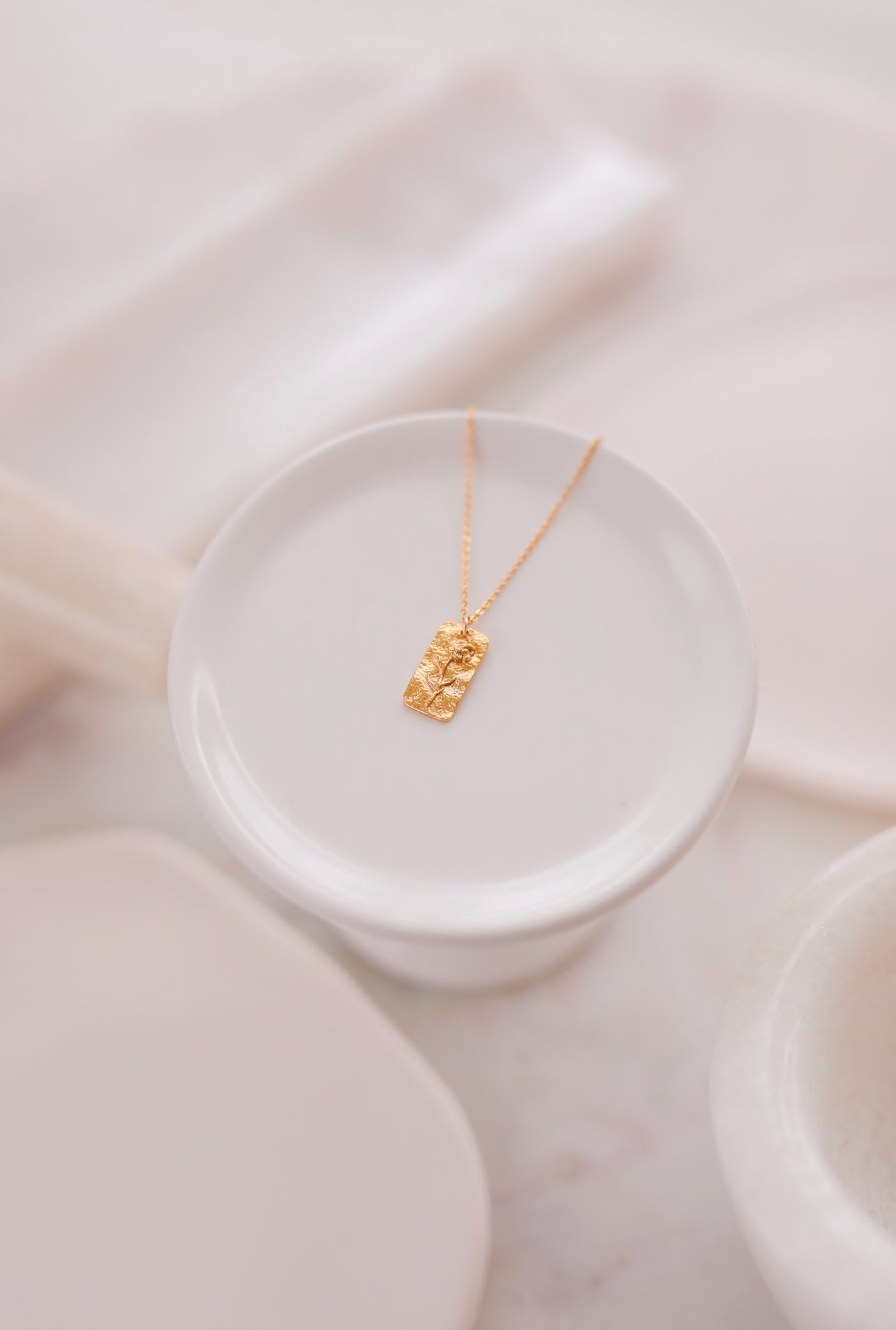 Birth Flower Necklace - October - Marigold