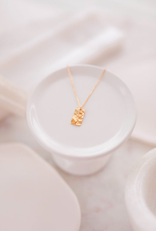 Birth Flower Necklace - Febuary - Iris