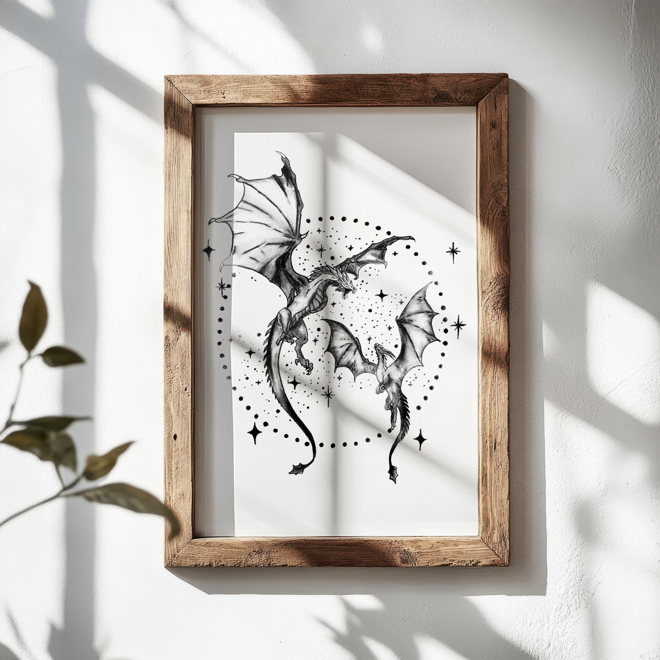 The Empyrean Flight Charcoal Print