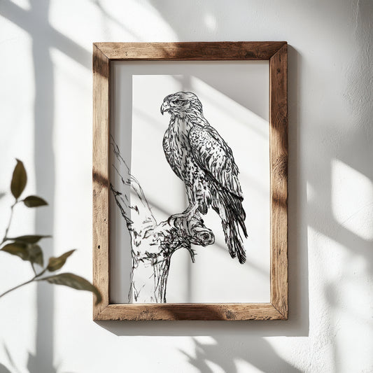 The Eternal Warcher Charcoal Print