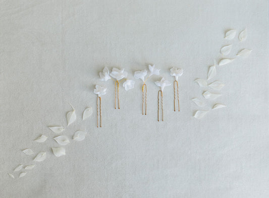 Hydrangea Hairpins: CLOSEOUT