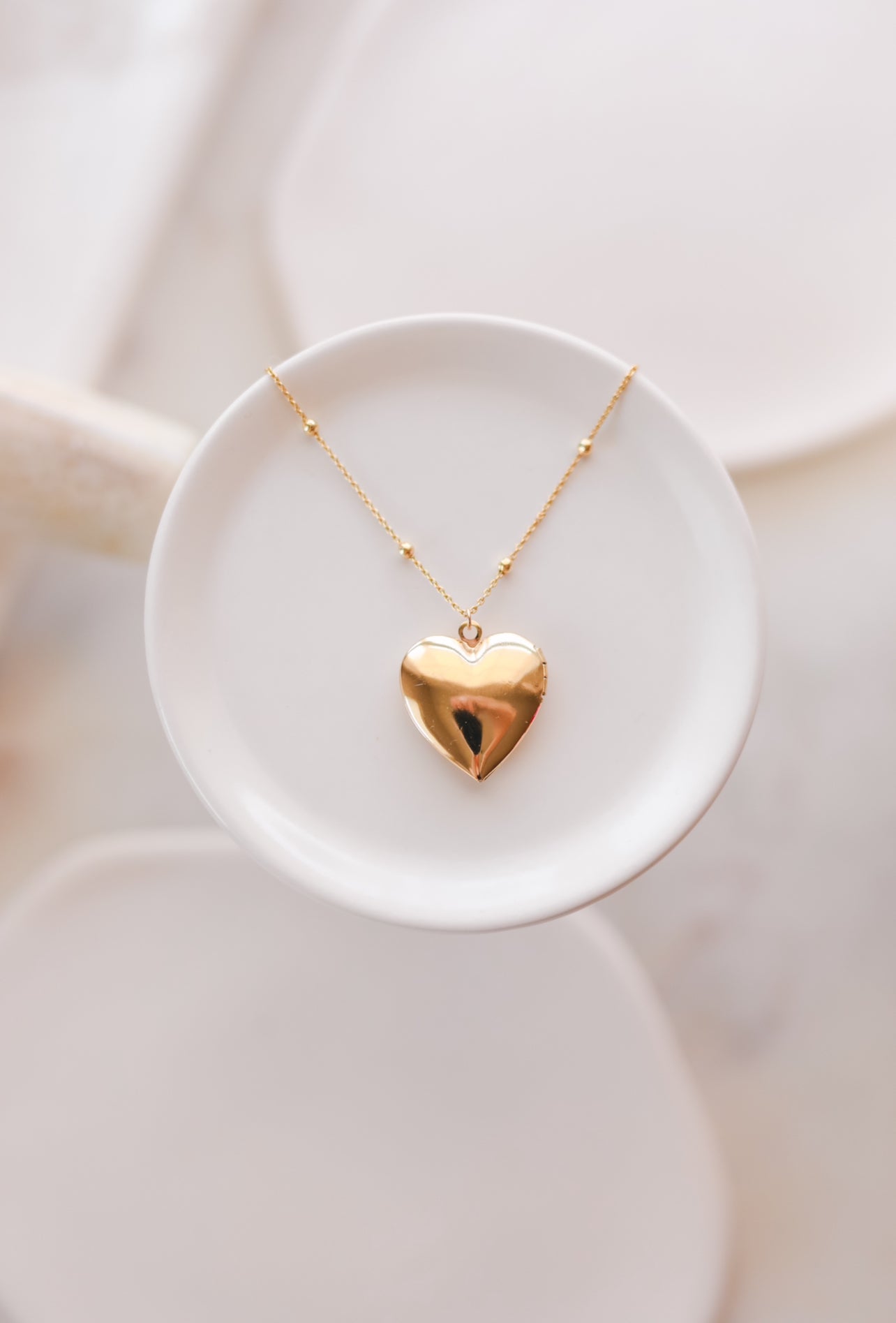 Classic Gold Heart Locket Necklace